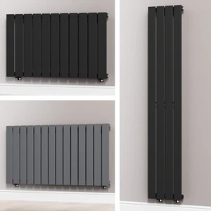 Anthrazit Design Matt Schwarz Flach Einsäulen Heizkörper Zentralheizung - Bild 1 von 74