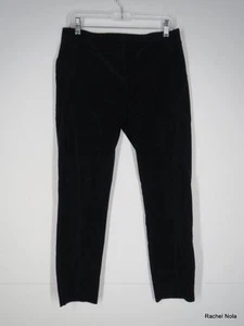 Pantalones de pana Theory talla 6 S negros elásticos cónicos pierna delgada fina ballena - Imagen 1 de 11