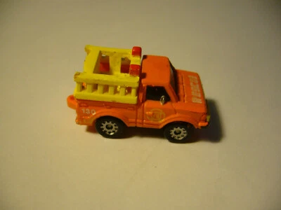 Micro Machines Datsun Fire Rescue Truck Orange Yellow Galoob 1986 - Image 1 of 2
