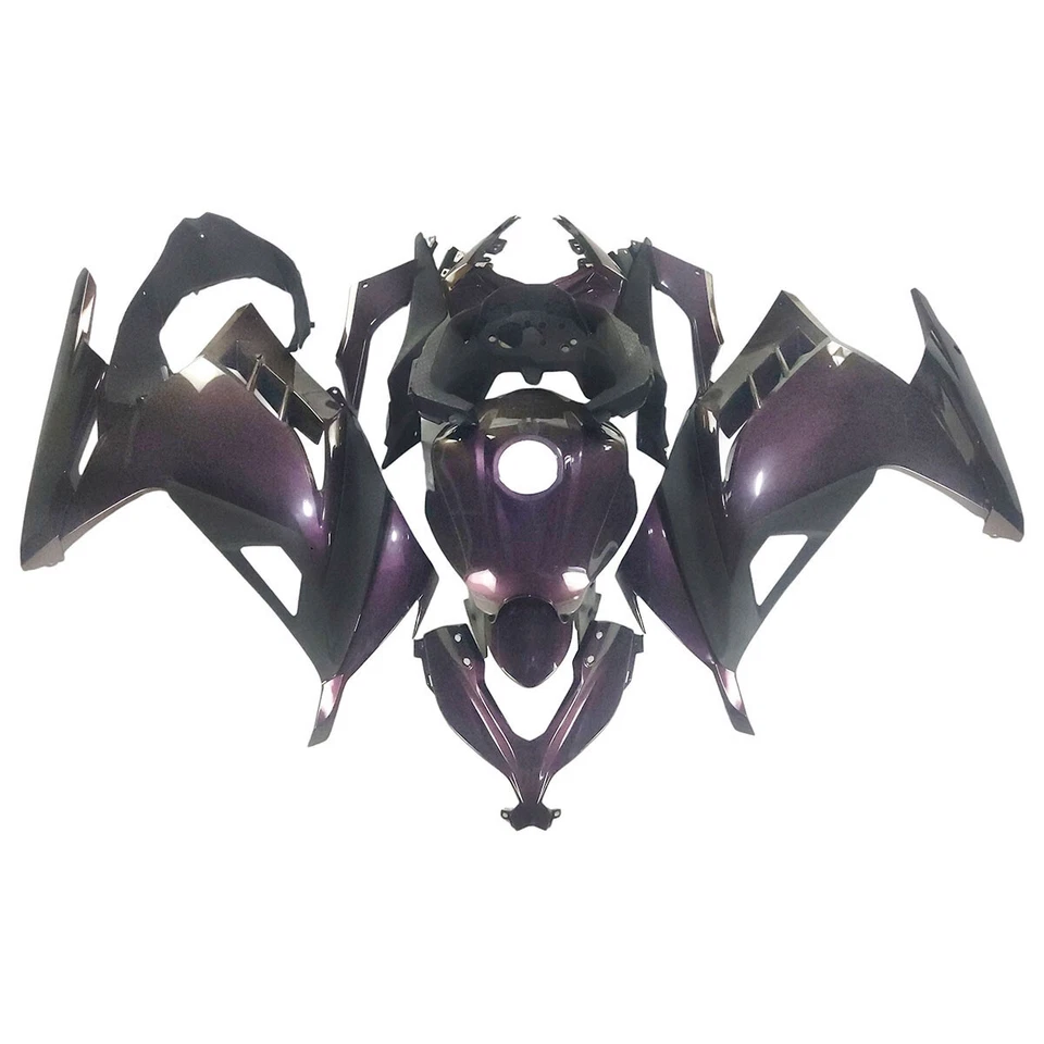 Purple Black Fairing Kit + Tank For Kawasaki Ninja 300 EX300R 2013-2017 Bodywork — 第 1/4 张图片