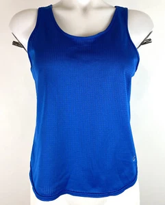 Vintage Champion Womens Cropped Tank Top Blue Jersey Mesh size L Made in USA - Bild 1 von 7