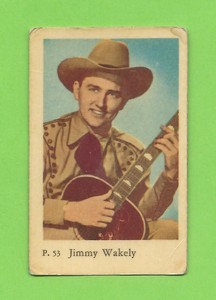 1958 Dutch Gum Card P #53 Jimmy Wakely