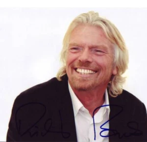FOTO FIRMADA RICHARD BRANSON AUTÓGRAFO 8x10 - CEO MULTIMILLONARIO GALÁCTICO VIRGEN - Imagen 1 de 1