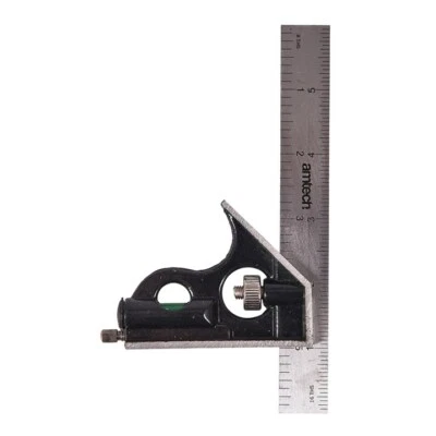 6" Adjustable Combination Set Tri Square Metal Ruler Scribe Level Sliding Small  - Image 1 of 2