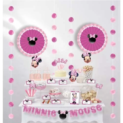 Minnie Mouse Forever Buffet Table Decorating Kit (23pc) Party Supplies Hang