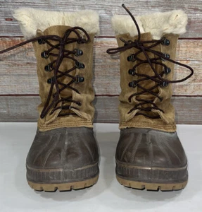 VTG Men's Sorel Steel Shank Winter Snow Boots Size 10 Made In U.S.A. - Picture 1 of 10