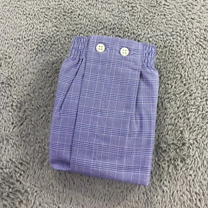 Derek Rose Boxer Mens Medium Pure Cotton Classic Boxer Shorts Blue Plaid - Picture 1 of 9