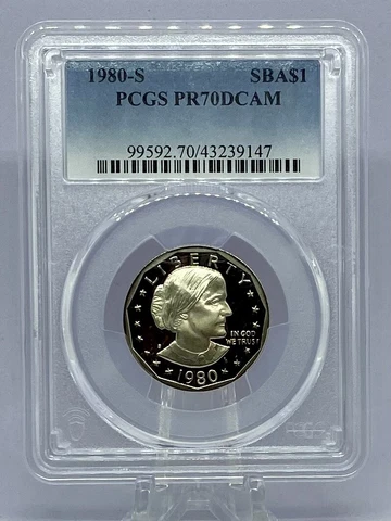 1980-S SBA$ PCGS PR70DCAM Susan B. Anthony $1 Cover