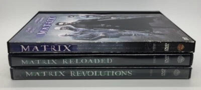 Matrix Trilogy Keanu Reeves 3 DVD Lot Complete Series Reloaded Revolutions 1 2 3 - Image 1 of 4