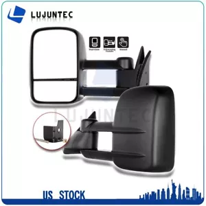 Manual Driver+Passenger Side Tow Mirrors For GMC C3500HD C2500 K2500 K3500 - Picture 1 of 12