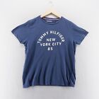 Tommy Hilfiger Mens T Shirt Small Blue Graphic Print Spell Out Short Sleeve*