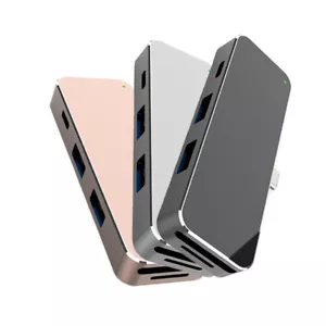USB Type C 6-in-1 Hub Charging Dock Includes USB 3.0, PD, TF, SD, & HDMI Ports - Picture 1 of 11