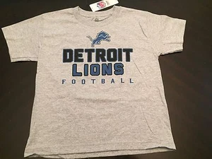 Detroit Lions NEW Youth Medium Logo Game Day T-Shirt . NFL Football NWT Kid Gift - Picture 1 of 2