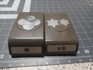 Stampin Up Large Slim Locking, Lot Of 2- Snowflakes-4 Pedal- Paper Punches - Picture 1 of 5