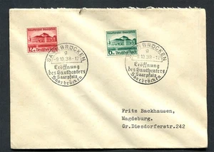 German Reich WW II : RARE Saar Theater First Day Cover from 1938 - fancy cancels - Picture 1 of 1