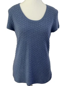 Saks Fifth Avenue Sport Pullover Damen Gr. Medium Lavendel Strick Kurzarm " - Bild 1 von 7