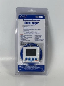 Supco SL500TC Thermocouple Temperature Data Logger with Real Time LCD | White - Picture 1 of 2