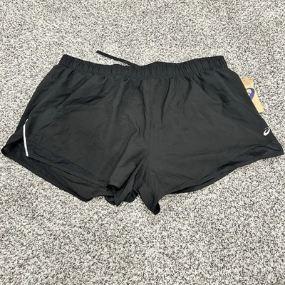 Pantalones Cortos Deportivos Asics Negros para Correr con Forro Mezcla de Poliéster Talla XL Foto 1 de 4