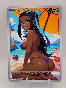 Nessa Trainer Waifu Full Art Custom Trading Card Fan Art Goddess ACG - Picture 1 of 1
