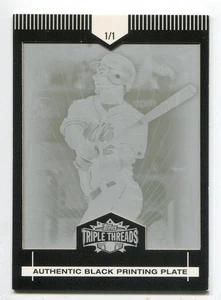 2007 Topps Triple Threads Printing Plate Black David Wright 1/1 New York Mets - Picture 1 of 2