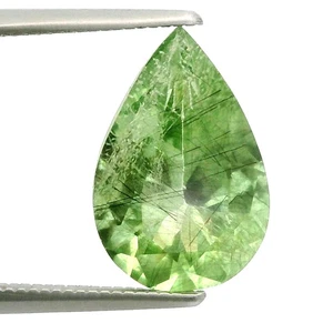 4.18Ct UNHEATED NATURAL GREEN RUTILE PERIDOT GEMSTONE FROM PAKISTAN - Picture 1 of 7