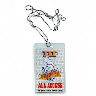 De colección UFC 3 All Access Credential Pass 1994 Royce Gracie MMA SEG Foto 1 de 4