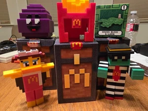 6 NUEVO McDonald’s Minecraft Toys 2025 Adulto Happy Meal Set Más 3 Tarjetas Sin Usar - Imagen 1 de 9