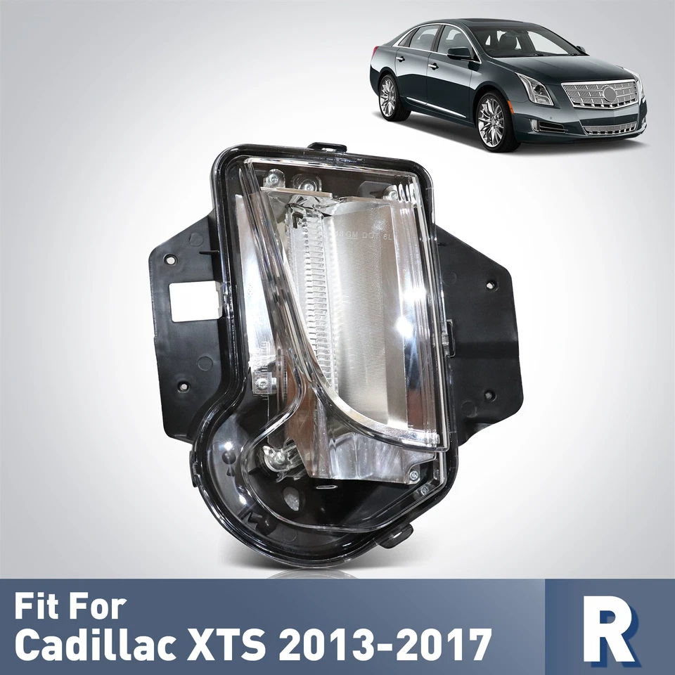 Luz de neblina halógena com LED DRL para 2013-2017 Cadillac XTS passageiro lado direito - Imagem 1 de 4