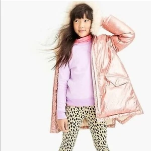 Crewcuts by J.crew Girls' Metallic Puffer Jacket, Rose Gold 14 - Picture 1 of 6