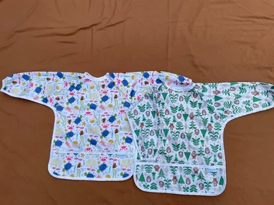 Baberos de bebé de manga larga Paw Legend, baberos camiseros impermeables para niños pequeños Foto 1 de 4