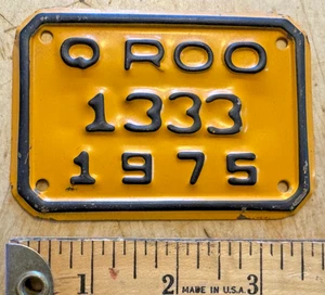 1975 QUINTANA ROO MEXICO MEXIKANISCHES FAHRRAD BIKE NUMMERNSCHILD " 1333 " - Bild 1 von 1