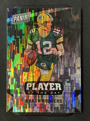 2016 Panini NFL Player of the Day Camo Prizm Aaron Rodgers #7 - Image 1 of 2