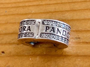 Pandora Charm PANDORA Clip ALE 925 Silber Zirkonia Anhänger Armband - Bild 1 von 2