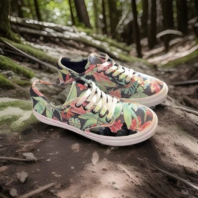 VANS Zapatillas Hawaianas Estampado Tropical W6 Parte Superior Baja Con Cordones Excelente Estado Foto 1 de 4