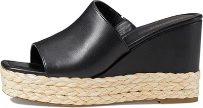 Kenneth Cole Reaction Womens Maria Mule Faux Leather Slide Sandals Black Size 9M - Image 1 of 4