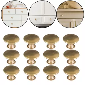 12X Antique Brass Drawer Handles Kitchen Door Knobs Small - Picture 1 of 10