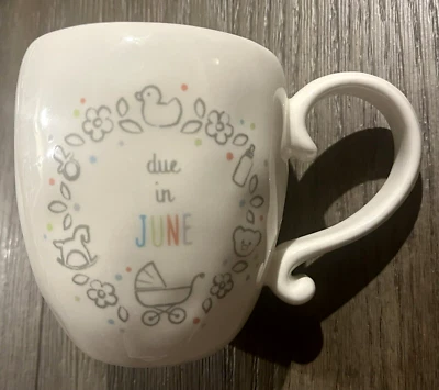 Grasslands Road Due In June Coffee Mug Cup Baby Due Pregnant Woman Shower Gift - Image 1 of 4