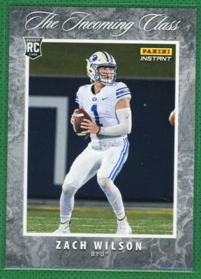 2021 Panini Instant The Incoming Class #IC-ZW ZACH WILSON RC Jets PR=3109 - Image 1 of 2