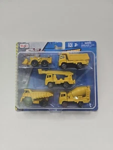Maisto Fresh Metal 5 Piece Construction Trucks Die Cast Play Set New In Package - Picture 1 of 5