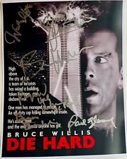 DIE HARD 8x10 photo cast signed by Bruce Willis Alan Rickman & more Christmas