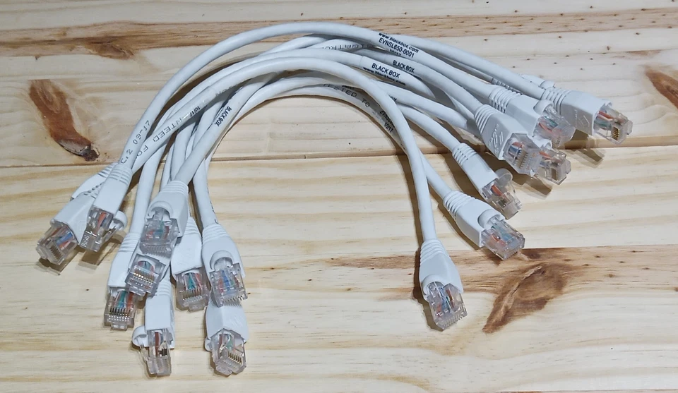 1FT Patch Cable Black Box Cat 6  Lot of 10 "WHITE" - Image 1 of 1