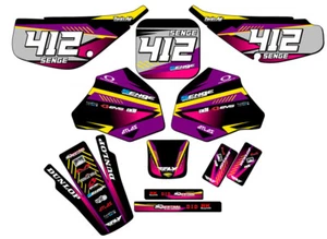 1985-2000 XR 80 SURGE Purple Senge Graphics Kit Compatible with Honda - Picture 1 of 10