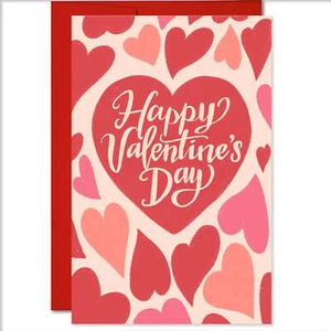 Valentine's Day Card - Husband/Wife - 5.3 x 8 w/Envelope - Made in USA - Picture 1 of 4