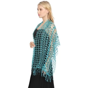 Lady Sequins Tassel Shawl for Cheongsam Shawl Wedding Party Evening Dress Shawl - Picture 1 of 29