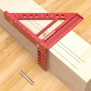 Imperial 3D Multi-Angle Measuring Ruler Aluminum Woodworking Square Protractor - Picture 1 of 6
