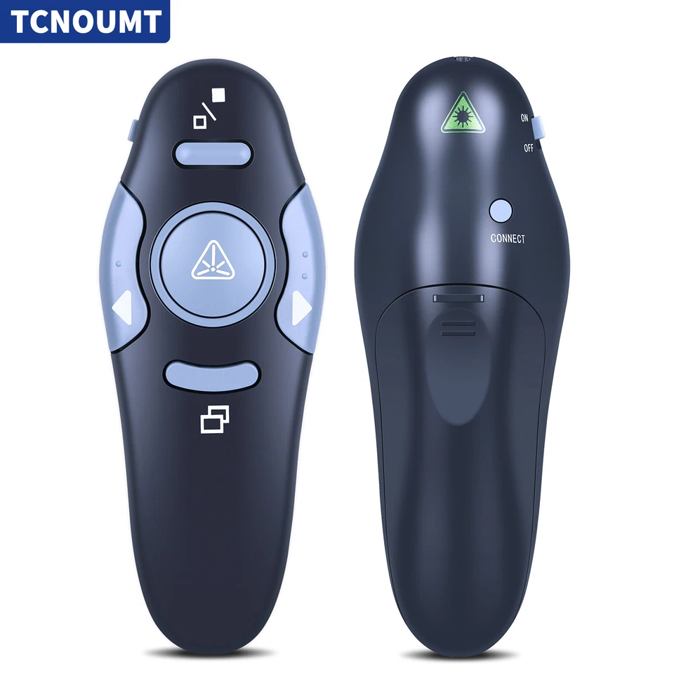 Presentatore wireless 2,4 GHz USB PowerPoint PPT puntatore clicker telecomando laser - Immagine 1 di 4