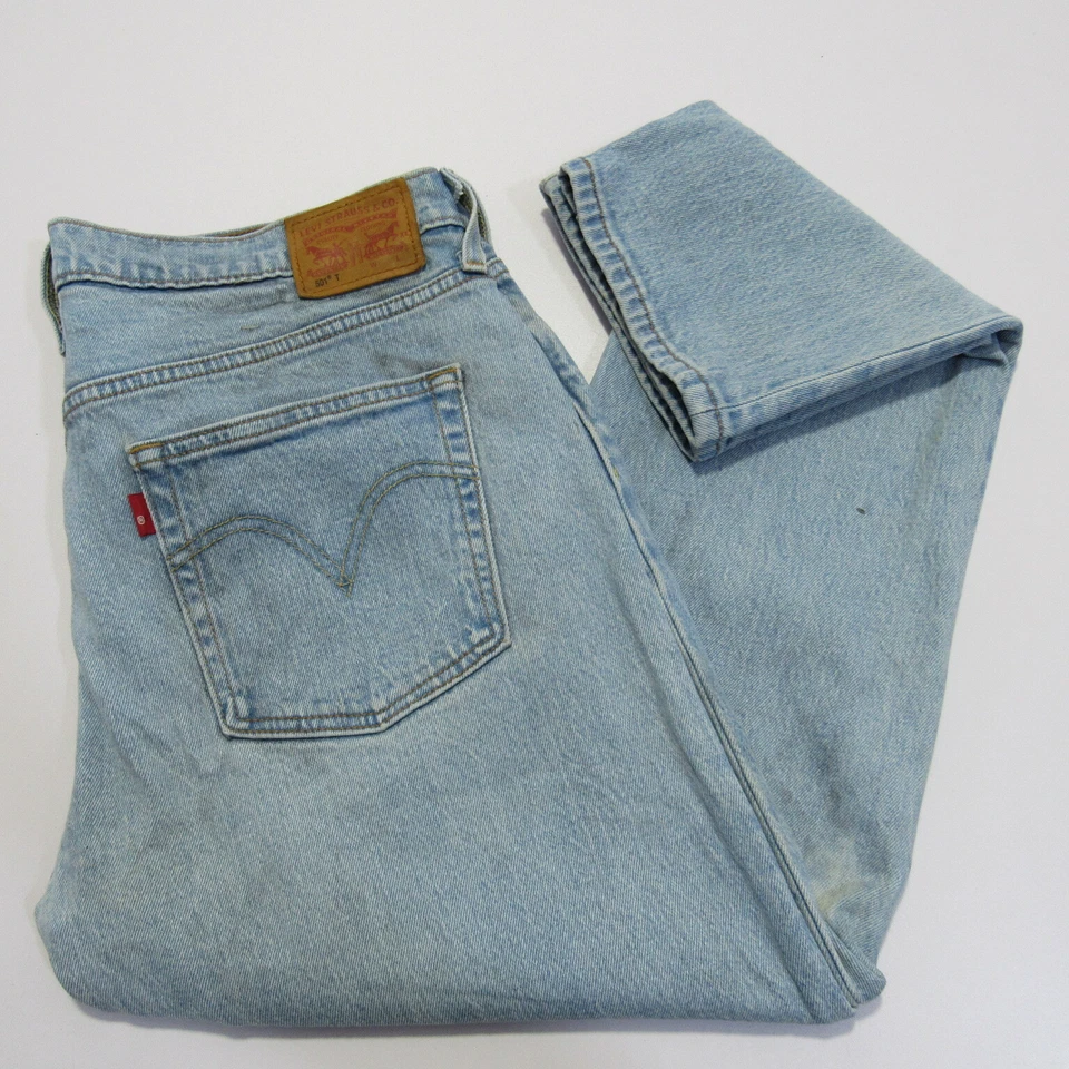 Levis 501T VTG Women’s Regular Fit Tapered Stretch W32/L28 UK 12 SKU M17200] - Image 1 of 4