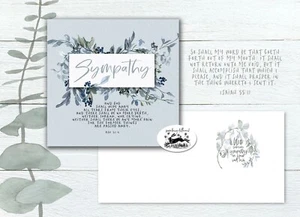 sale sympathy cards PACK 12 christian bible verse comfort scripture kjv comfort - Picture 1 of 2