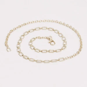 Women Minimalist Rectangle Rhinestone Chain Belt for Dress Decoration - Picture 1 of 15