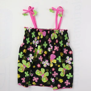 TOTAL GIRLS BLACK WITH BUTTERFLIES SWIM TANKINI TOP SIZE 6 WITH UPF50 NWT - Picture 1 of 3